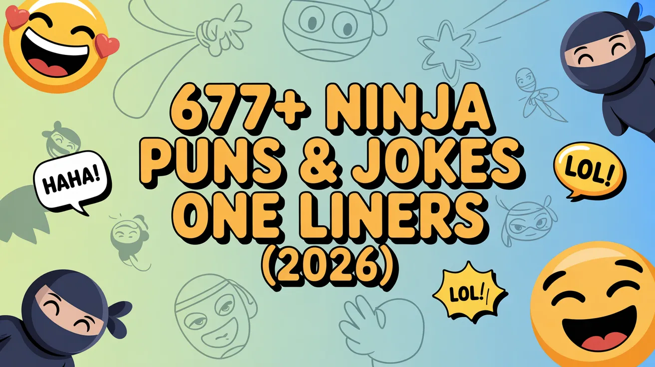 Ninja Puns & Jokes One Liners